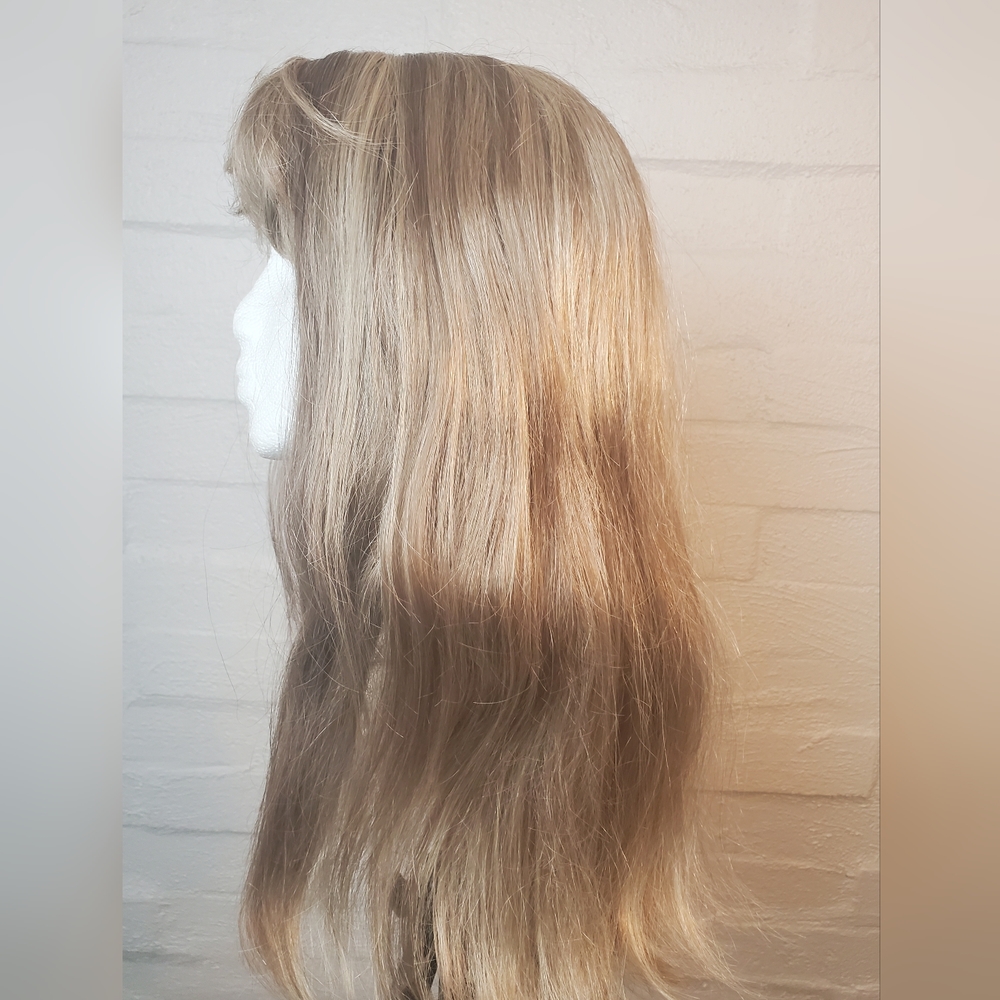 Synthetic blonde ash,  costume, thick,  realistic Wig
